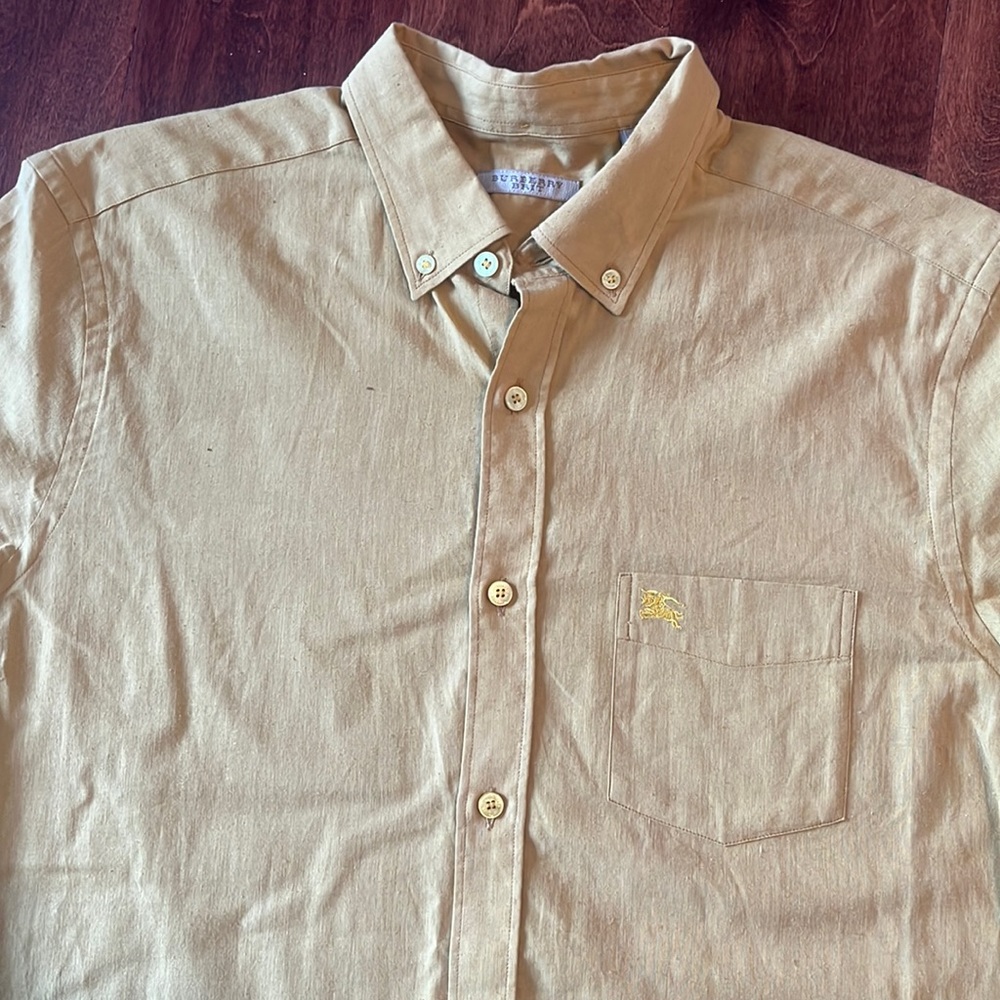 Burberry Brit short sleeve linen shirt size large